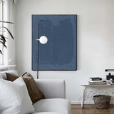 Blue 3D Textured Painting Blue 3D Minimalist Painting Large Blue Abstract Painting