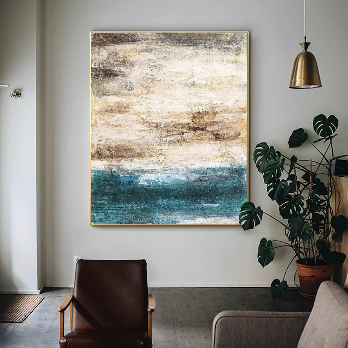 Acrylic Abstract Beach Painting On Canvas Extra LargeAcrylic Seascape Paintings Large Vertica Wall Art