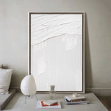Large Textured White Painting Extra Large Plaster White Painting Art White Minimalist Abstract Painting White wall painting