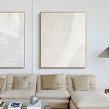 3D White Textured Abstract Art Minimalist Art Large Abstract Modern Minimal Wall Art For Sale