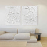 3D White Abstract Art Minimalist Art Large Abstract Modern Minimal Wall Art For Sale