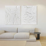 3D White Abstract Art Minimalist Art Large Abstract Modern Minimal Wall Art For Sale