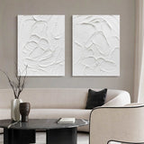 3D White Abstract Art Minimalist Art Large Abstract Modern Minimal Wall Art For Sale