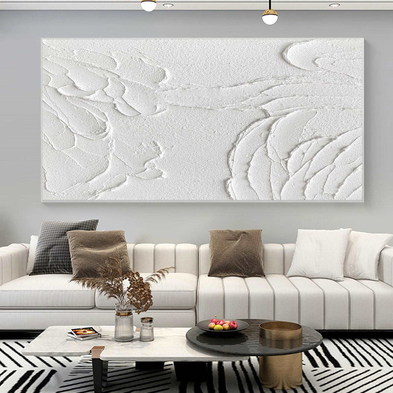 White Abstract Wall Art White Textured Wall Art Set of 3 White Wall Art  White Painting White 3d Wall Art Set of 3 White Textured Painting 