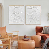 3D White Abstract Art Minimalist Art Large Abstract Modern Minimal Wall Art For Sale
