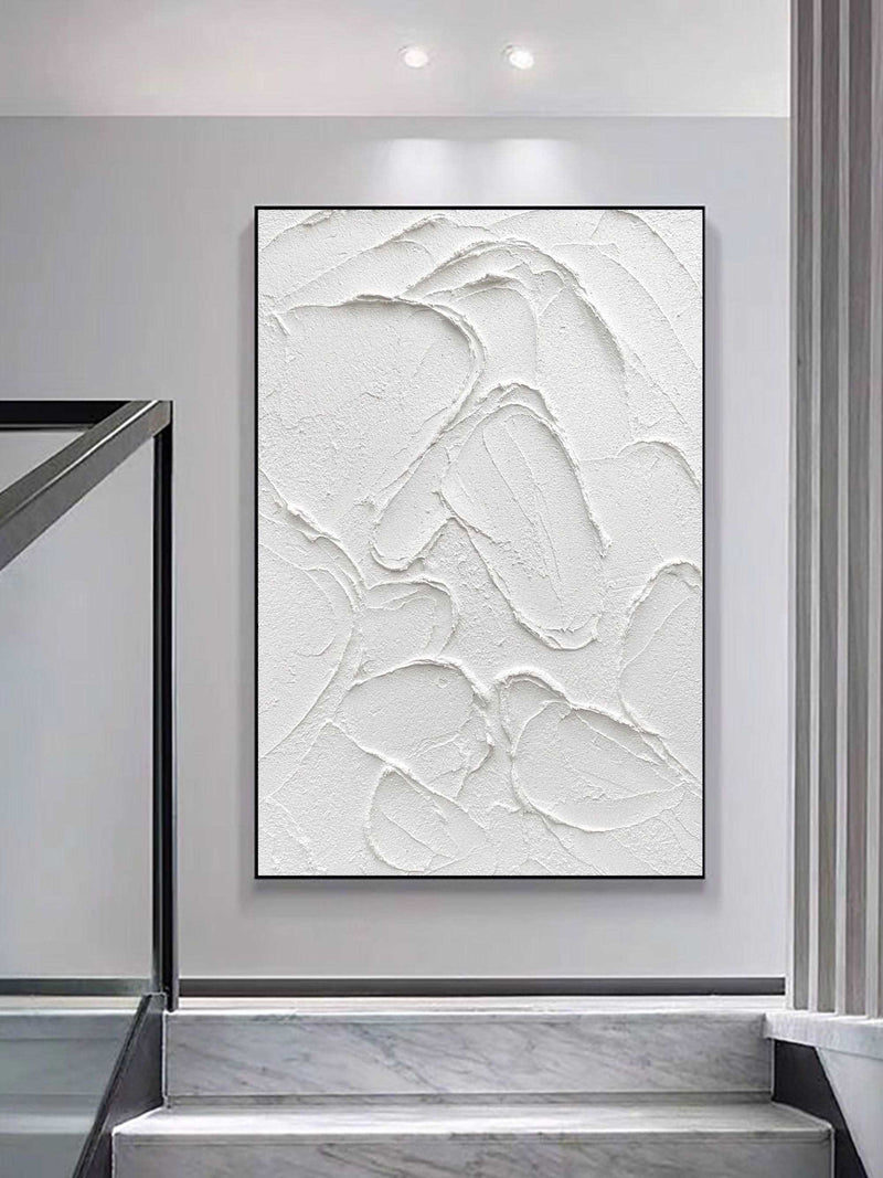 white wall art white 3D Textured art white textured wall art white abstract art painting white abstract painting white abstract wall art