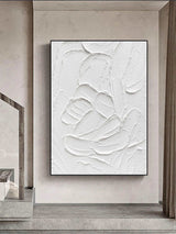 white Textured canvas art white 3D Textured art white textured wall art white abstract art painting white abstract painting white abstract wall art