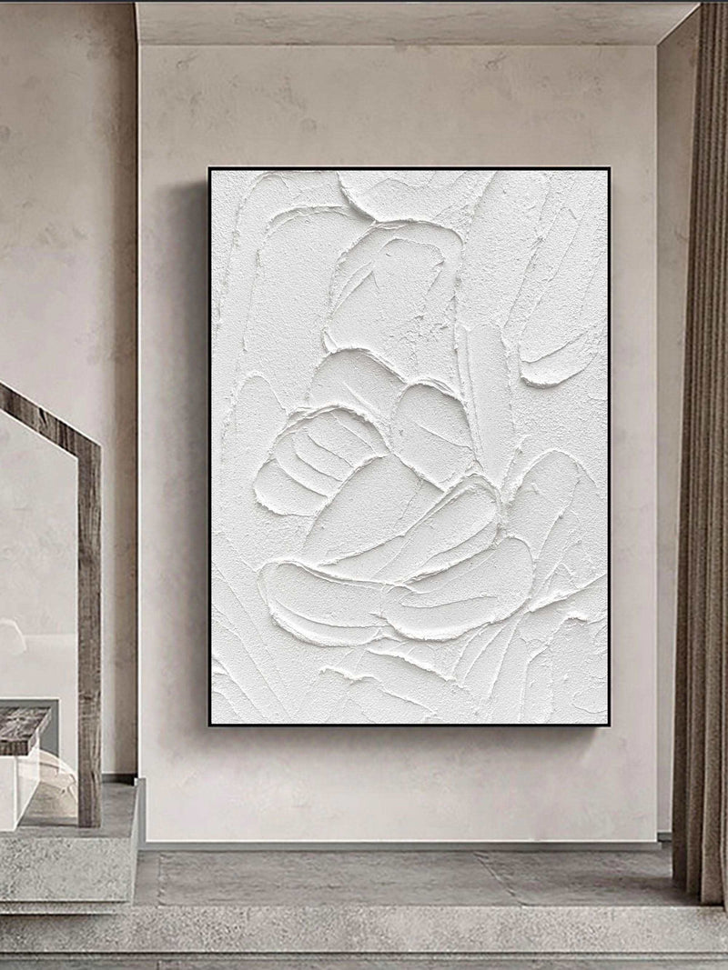 white Textured canvas art white 3D Textured art white textured wall art white abstract art painting white abstract painting white abstract wall art