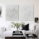3D White Abstract Art Minimalist Art Large Abstract Modern Minimal Wall Art For Sale