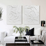 3D White Abstract Art Minimalist Art Large Abstract Modern Minimal Wall Art For Sale