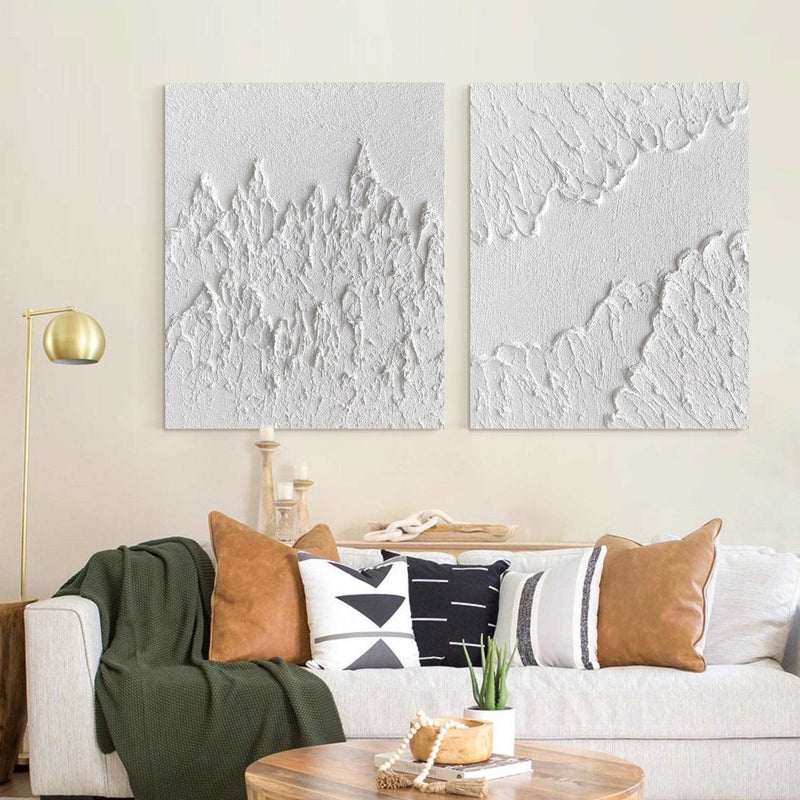 3D White Abstract Art Minimalist Art Large Abstract Modern Minimal Wall Art For Sale