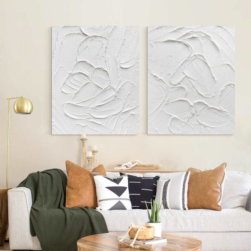 3D White Abstract Art Minimalist Art Large Abstract Modern Minimal Wall Art For Sale