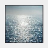 Ocean Horizon Blue Seascape Oil Painting for Large Wall Decor - ArtExplore