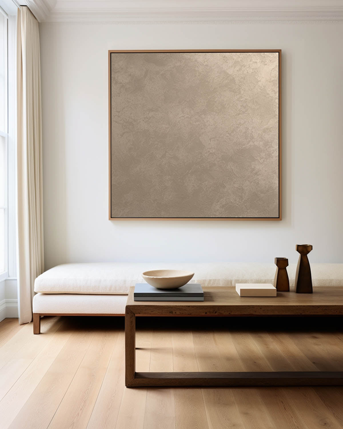Organic Minimalist Oil Painting for Modern Homes & Hotels – Wabi-Sabi Style | ArtExplore