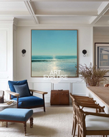 Oversized Blue Ocean Artwork, Modern Seascape Wall Decor for Interiors – ArtExplore