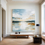 Oversized Modern Landscape Painting – Handmade Textured Canvas Art for Large Wall Decoration