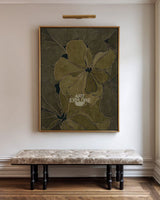 Oversized Wabi-Sabi Flower Painting, Handmade Textured Canvas | ArtExplore