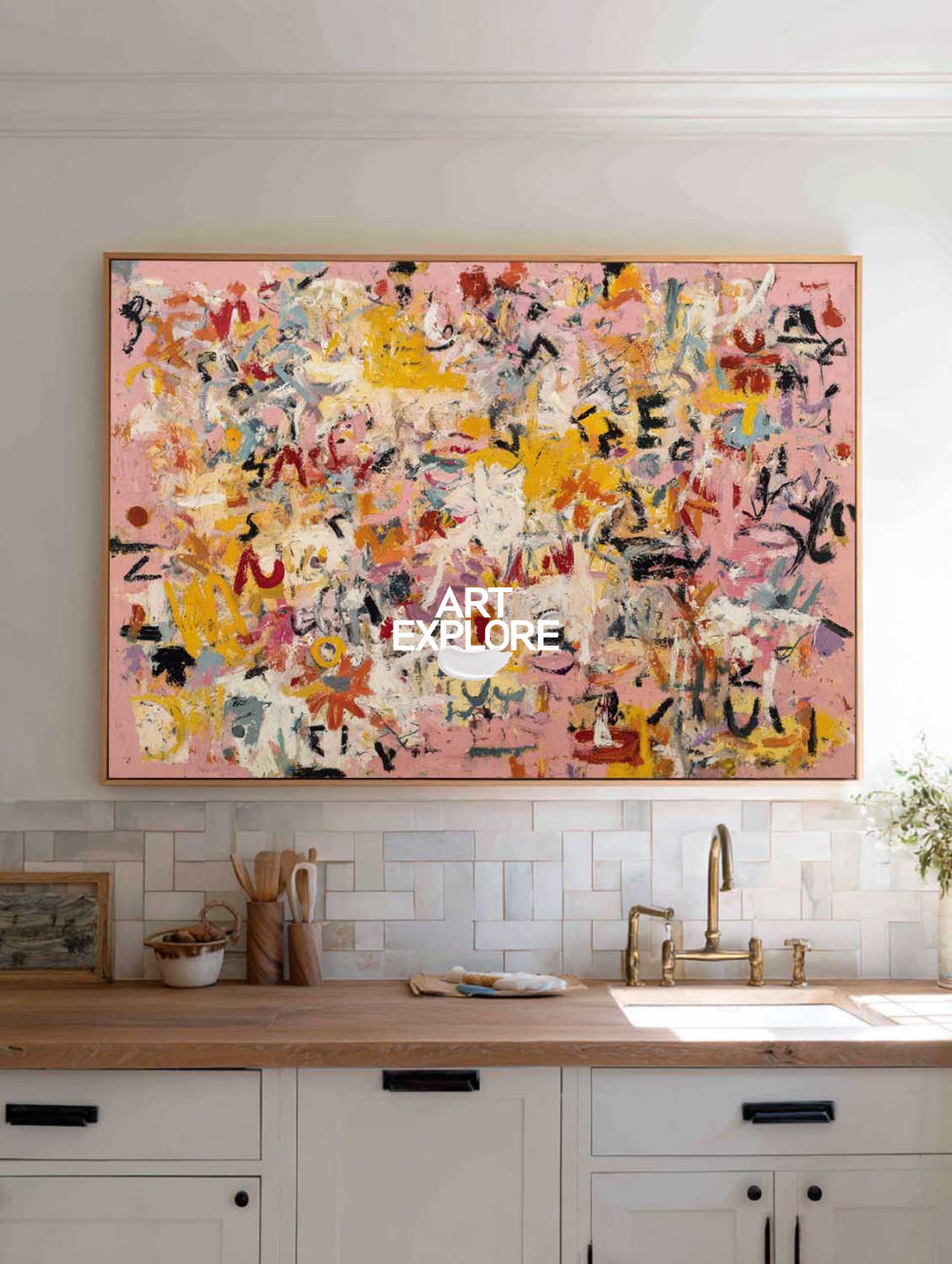Playful Alphabet Meadow - Large-Scale Custom Hand-Drawn Art