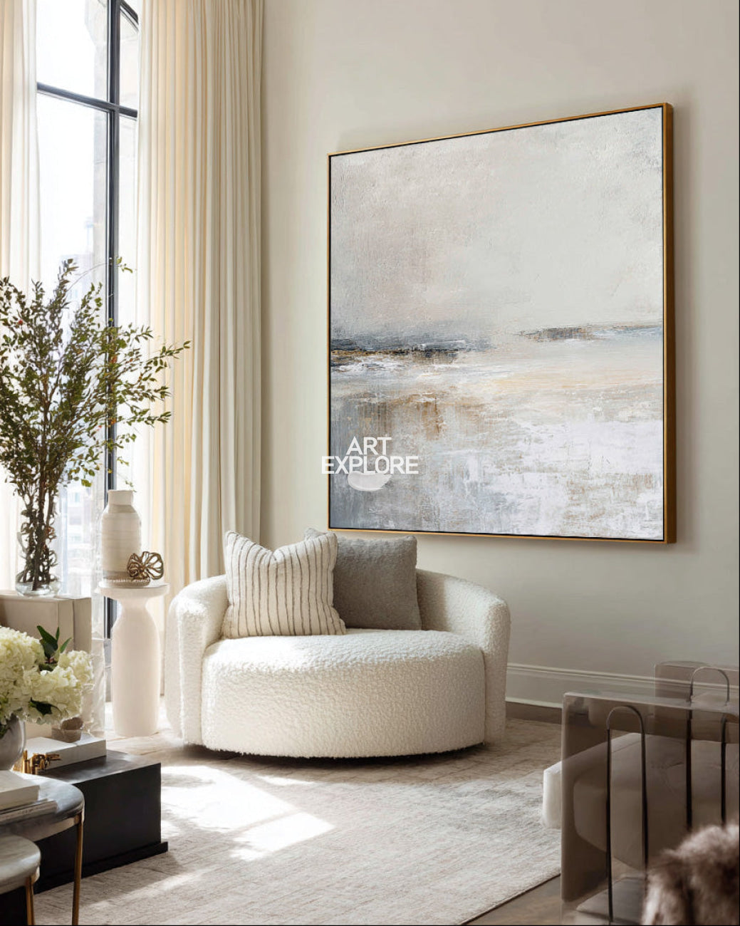 Serene Haze Cloud Art | Modern Minimalist Wall Decor Canvas ArtExplore