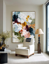 Sophisticated Textured Flower Bouquet - Ready to Hang Custom Canvas