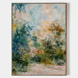 Spring Floral Landscape Oil Painting | Handmade Vertical Wall Art | ArtExplore