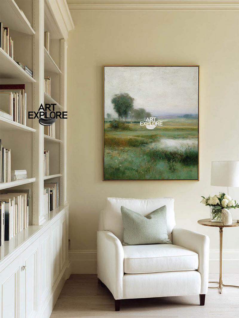 Tall Framed Landscape Artwork for Dining Room or Hotel Walls | ArtExplore