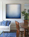 Textured Blue Gradient Square Wall Art | Modern Dining Room Décor | ArtExplore
