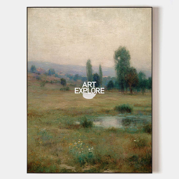 Vertical Forest Landscape Oil Painting – Modern Large Wall Art | ArtExplore