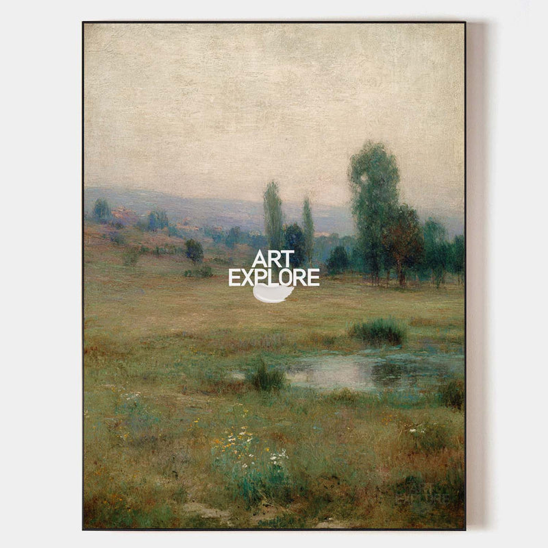 Vertical Forest Landscape Oil Painting – Modern Large Wall Art | ArtExplore