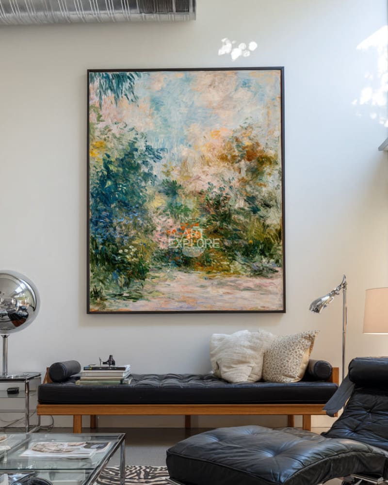 Vertical Garden Impressionist Painting | Textured Floral Canvas | ArtExplore