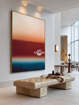 Vertical Neon Abstract Wall Art, Large Handmade Textured Oil – ArtExplore