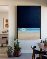 Vertical Night Sky Abstract Painting, Minimalist Large Wall Decor – ArtExplore