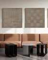 Wabi-sabi Set of 2 Brown Plaster Painting Brown Plaster Minimalist Diptych Textured Painting
