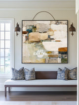 Wabi-Sabi Neutral Texture Painting for Modern Home Interiors, Large Canvas – ArtExplore