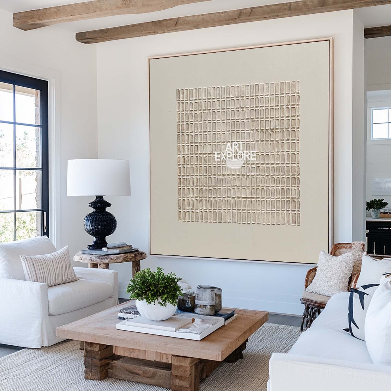 Wabi-sabi Beige Handmade Wall Art Large Beige Minimalist Painting Rich  Textured Canvas Art | Artexplore
