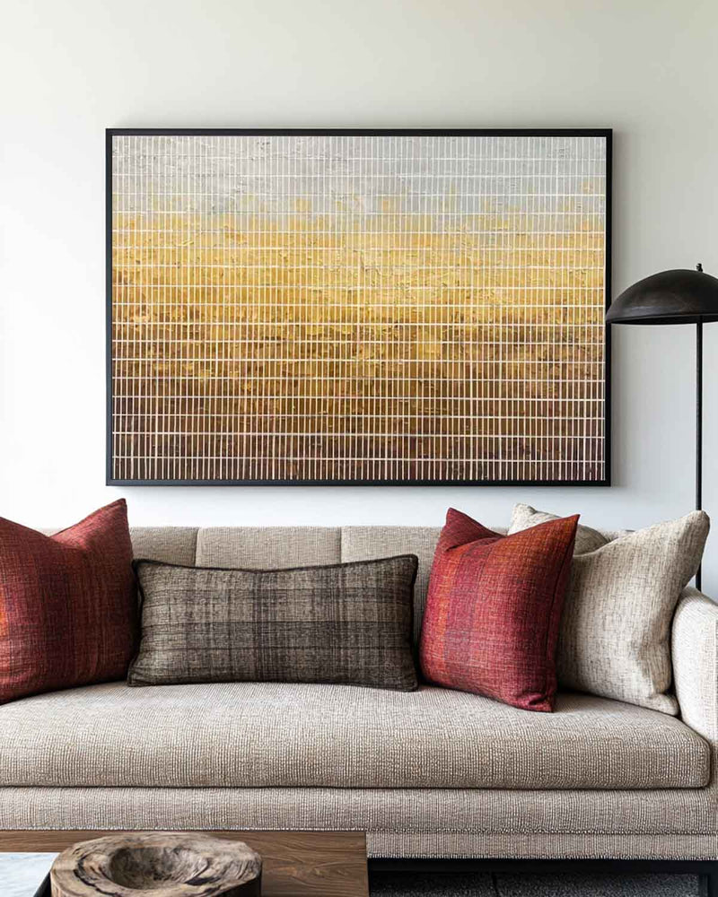 Modern Brown White Wall Art Texture Canvas Art Wabi-sabi Wall Art Minimalist Painting For Sale