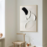 White Textured Plaster Canvas Art for Living Room Wall | ArtExplore