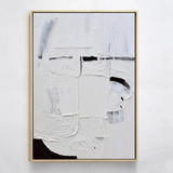 White Textured Plaster Wall Art – Minimalist Oil Painting | ArtExplore