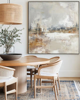 Zen Beige Wall Art | Large Textured Landscape Oil Painting ArtExplore