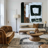 Modern Black And Brown Abstract Painting Oversized Canvas Artworks Acrylic Painting For Sale