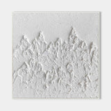 Plaster Canvas Art White Canvas Paitning Textured White Painting Minimalist Abstract Painting