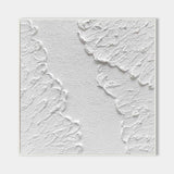 Abstract Plaster Art Canvas Plaster Painting White Minimalist Abstract Painting