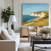 Large White Cliff Landscape Art Oil Painting Classic Art Painting Seaside Art on Canvas