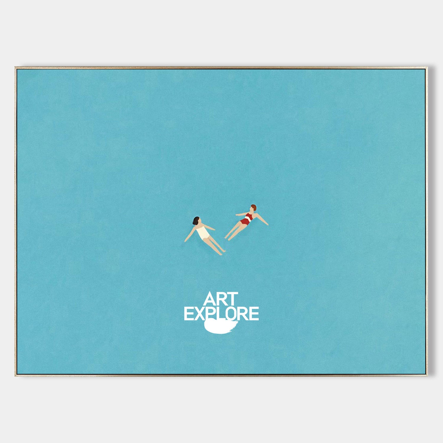 Floating Swimmers Art #ABSH71