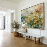 Contemporary Abstract Wildflower Painting Original Oil And Acrylic Art For Modern Living Room Decor