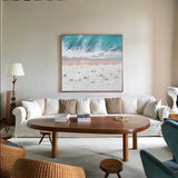 Extra Large Abstract Coastal Canvs Acrylic Seascape Paintings Modern Impressionist Seascape Painting