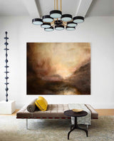 modern landscape painting oil painting landscape  sunset landscape painting abstract wall art painting