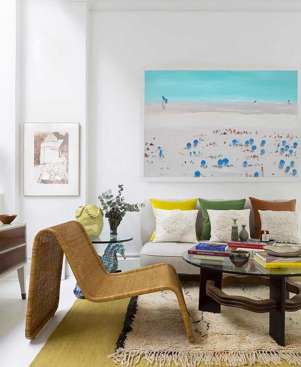 large coastal wall art ocean acrylic painting coastal wall art