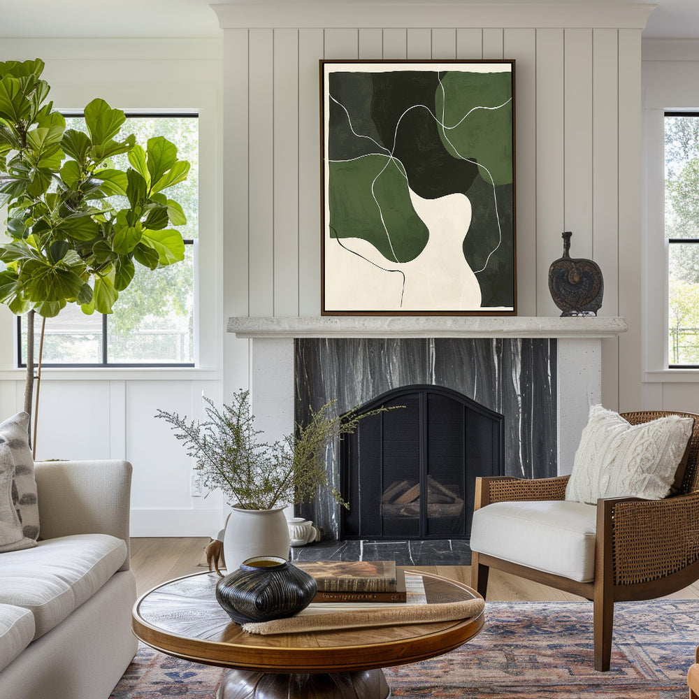 Green And White Wall Art Green Textured Canvas Painting Large Green Minimalist Wall Art For Sale