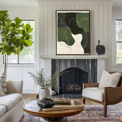Green And White Wall Art Green Textured Canvas Painting Large Green Minimalist Wall Art For Sale